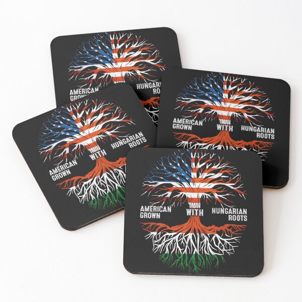 Item preview, American Grown With Hungarian Roots Tree Hungary Flag designed and sold by MoHaCo.