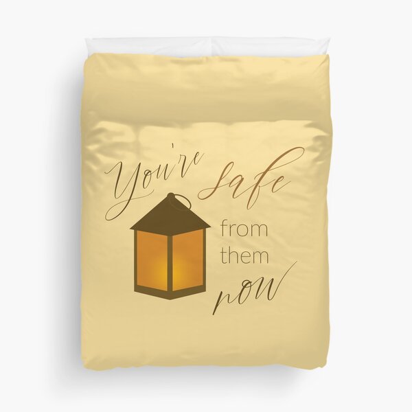 You're Safe From Them Now (Light Background) Duvet Cover