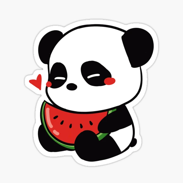 Cute Panda Eating Watermelon Graphic by neves.graphic777 · Creative Fabrica