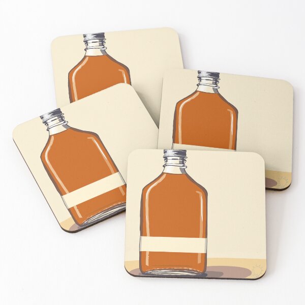 Item preview, Minimalism Whiskey Bottle with Tan Background designed and sold by marleywrightart.