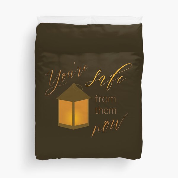 Copy of You're Safe From Them Now (Dark Background) Duvet Cover