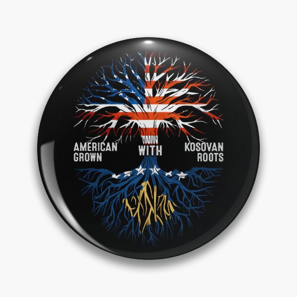 Item preview, American Grown With Kosovan Roots Tree Kosovo Flag designed and sold by MoHaCo.