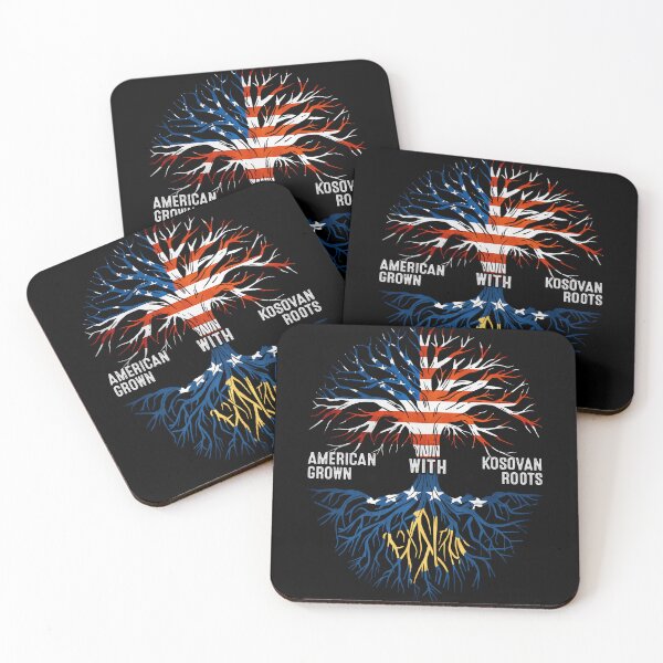 Item preview, American Grown With Kosovan Roots Tree Kosovo Flag designed and sold by MoHaCo.