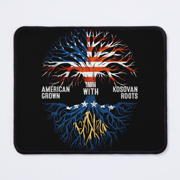Item preview, American Grown With Kosovan Roots Tree Kosovo Flag designed and sold by MoHaCo.