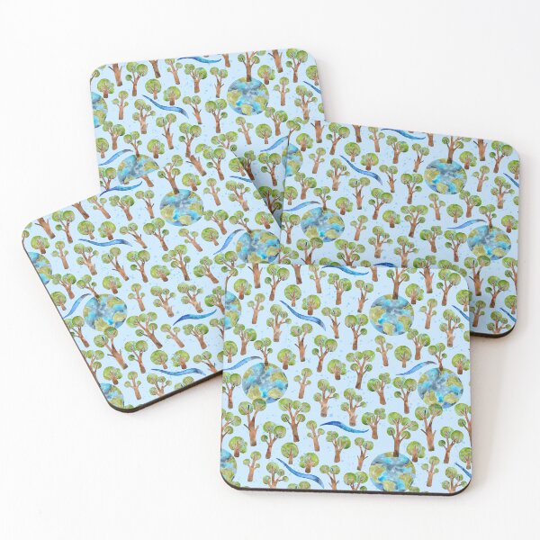 Item preview, Earth and Trees Watercolor Pattern designed and sold by GrousyGirl.