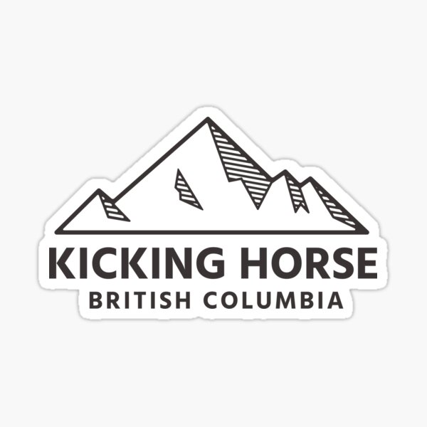 "Kicking Horse Mountain British Columbia Kicking Horse BC" Sticker for Sale by arthurboutique
