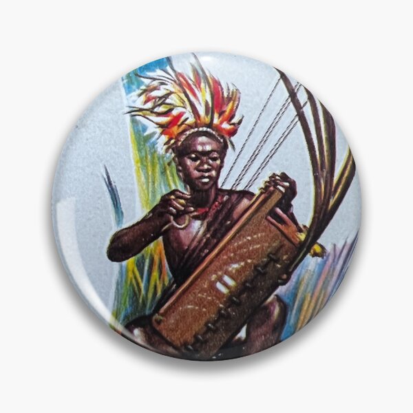 Item preview, African Instrument Vintage Postage Stamp designed and sold by Factory57.