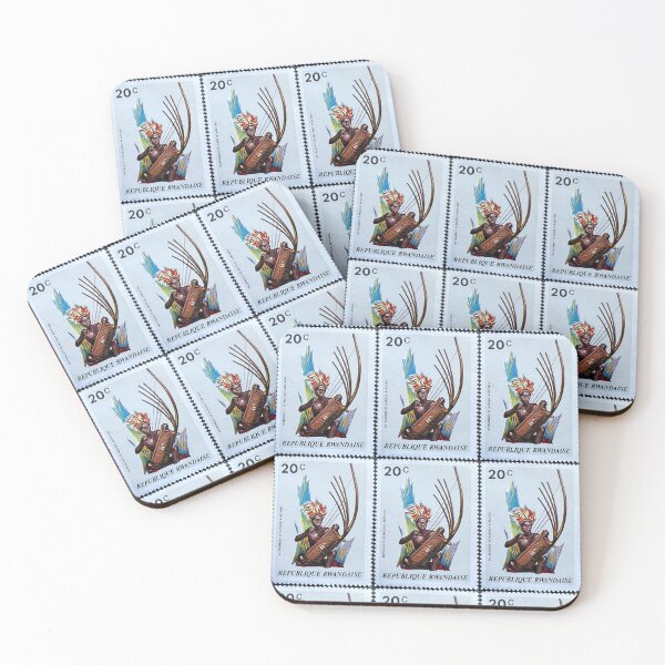 Item preview, African Instrument Vintage Postage Stamp designed and sold by Factory57.