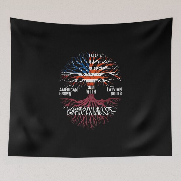 Item preview, American Grown With Latvian Roots Tree Latvia Flag designed and sold by MoHaCo.