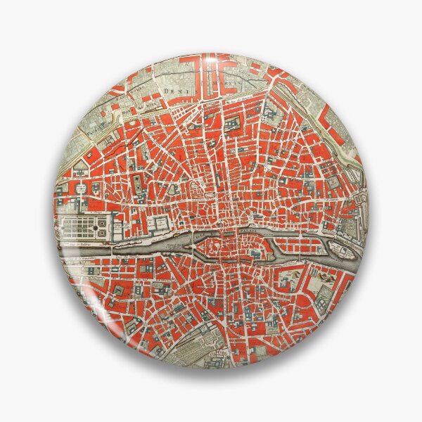 Item preview, Vintage Map of Paris designed and sold by Pemberley-Tees.