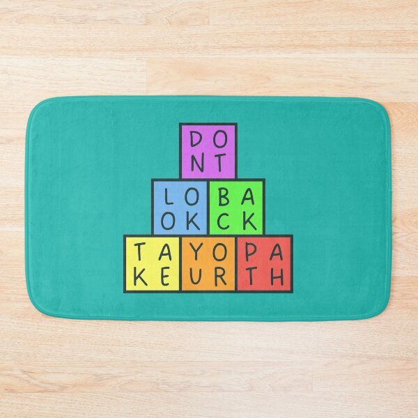 Item preview, Don't look back, take your path - Pyramid - Pastel colors rainbow - Dark text - Violet to red designed and sold by RainbowWordLand.