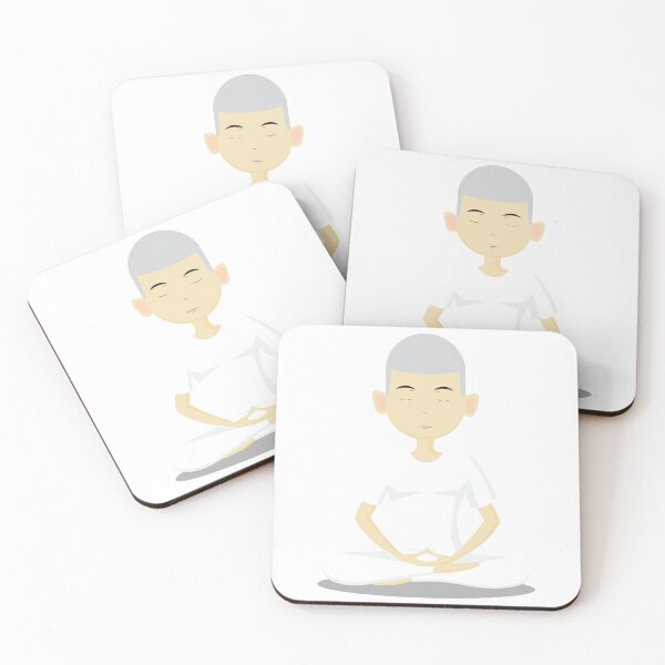 Item preview, man wearing white meditating designed and sold by March Rider.