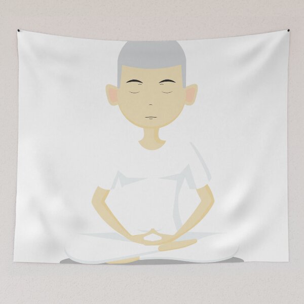 Item preview, man wearing white meditating designed and sold by March Rider.