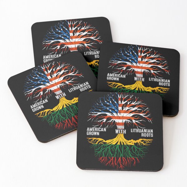 Item preview, American Grown With Lithuanian Roots Tree Lithuania Flag designed and sold by MoHaCo.