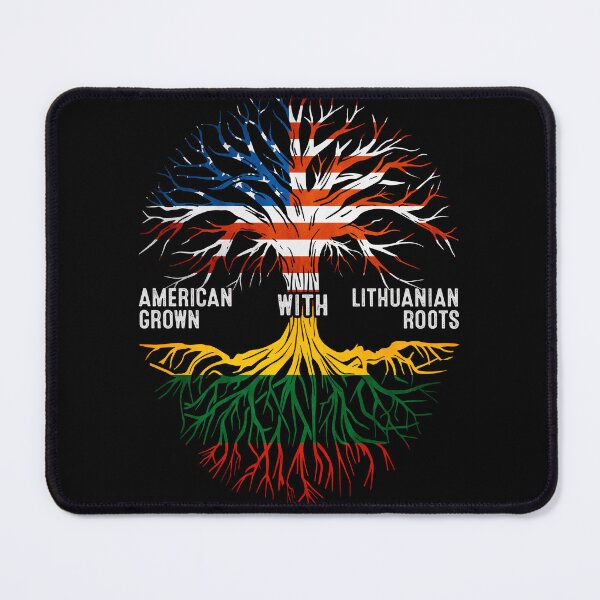 Item preview, American Grown With Lithuanian Roots Tree Lithuania Flag designed and sold by MoHaCo.