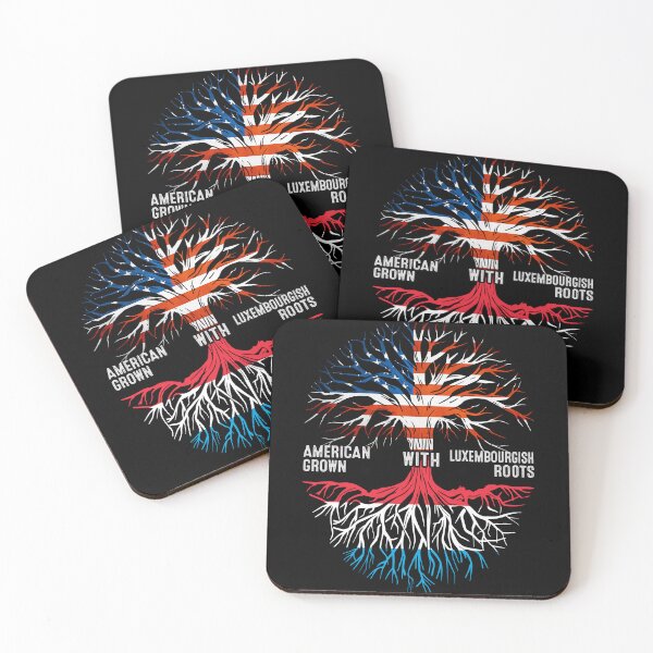 Item preview, American Grown With Luxembourgish Roots Tree Luxembourg Flag designed and sold by MoHaCo.