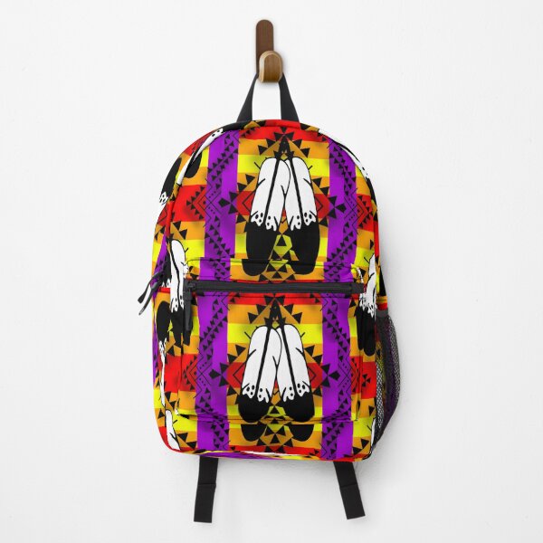 Item preview, Dark Purple / Fire Color / Black Double Feather Native Print designed and sold by JMWCD.