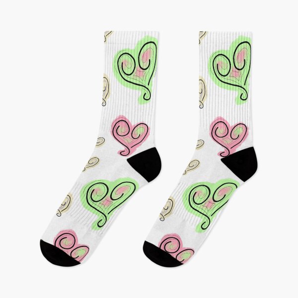 Item preview, Pink, Beige And Green Swirl Hearts designed and sold by Designs By YL.