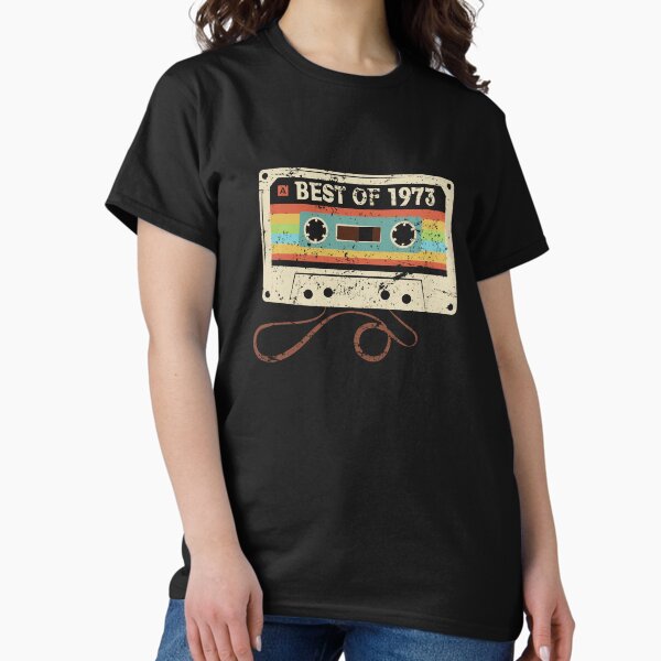 Item preview, Best of 1973 Funny Vintage Cassette T-Shirt 52nd Birthday Gift for Men Women designed and sold by BCNDesign.