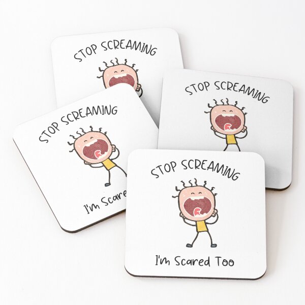 Item preview, Stop Screaming I'm Scared Too Sketch Design designed and sold by lordyswiss.