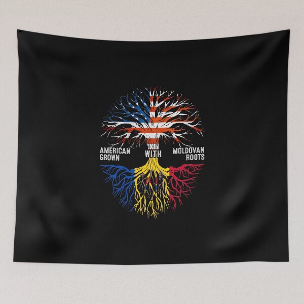 Item preview, American Grown With Moldovan Roots Tree Moldova Flag designed and sold by MoHaCo.