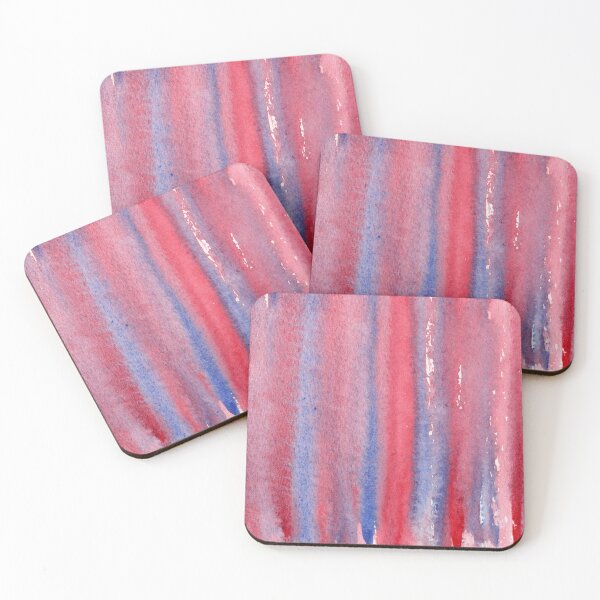 Item preview, Vertical red and blue watercolor gradient stripes designed and sold by patterncrow.