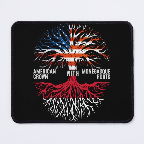 Item preview, American Grown With Monegasque Roots Tree Monaco Flag designed and sold by MoHaCo.