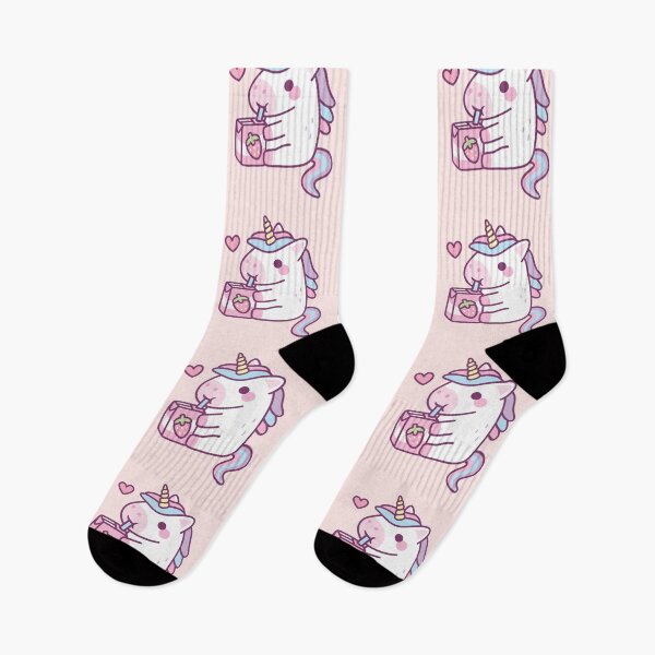 Item preview, Cute Little Unicorn Loves Strawberry Milk designed and sold by rustydoodle.