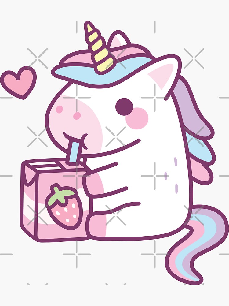 Cute Little Dino Loves Milk Sticker for Sale by rustydoodle