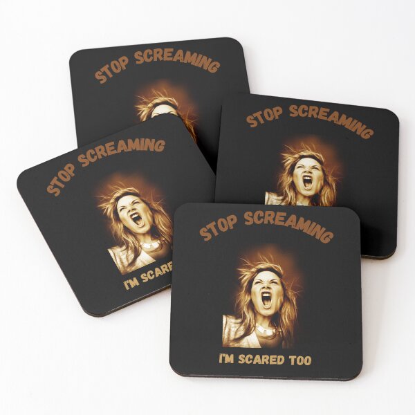 Item preview, Stop Screaming I'm Scared Too Woman Design designed and sold by lordyswiss.