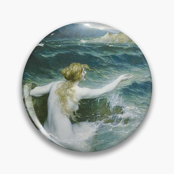 Item preview,  Mermaid Tempting a Satyr into the Water - Ferdinand Leeke designed and sold by Vintage Designs +.