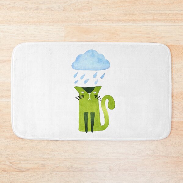 Item preview, Under the Weather watercolour cat painting designed and sold by KatyClemmans.