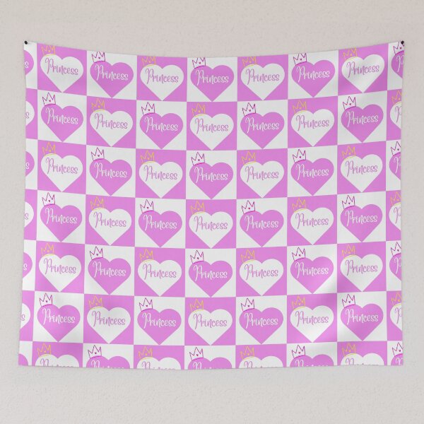 Artikelvorschau, Sissy-Prinzessin Heart Squares Pattern - Pink und Weiß entworfen und verkauft von SISSY4SISSIES.