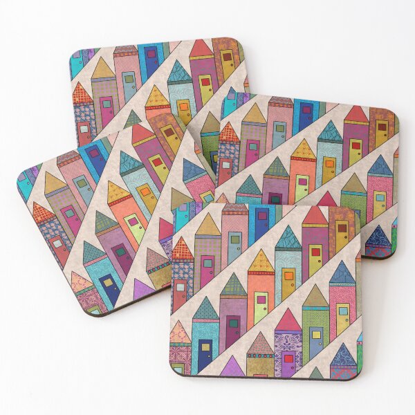 Item preview, Patterned Houses Quilt  designed and sold by Cedarrue.