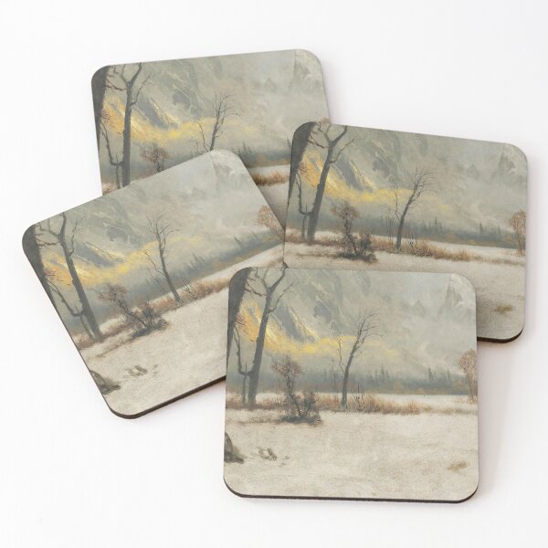 Item preview, Snowy landscape beautiful vintage painting designed and sold by Vintage Designs +.