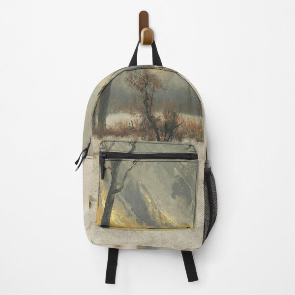 Item preview, Snowy landscape beautiful vintage painting designed and sold by Vintage Designs +.