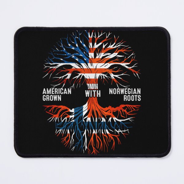 Item preview, American Grown With Norwegian Roots Tree Norway Flag designed and sold by MoHaCo.