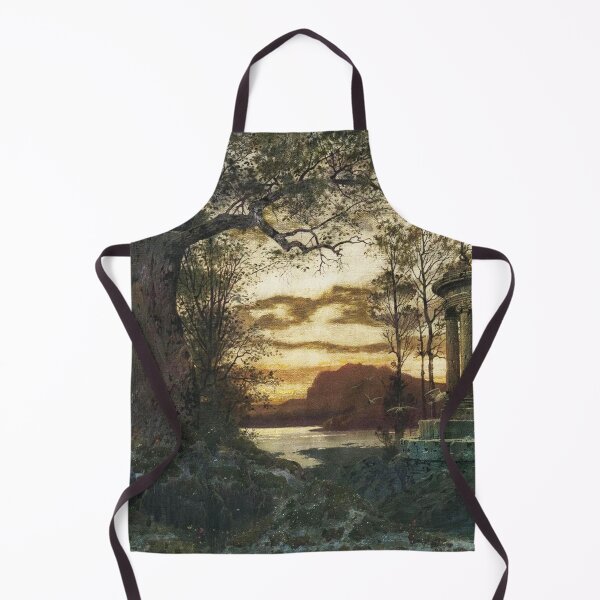 Aperçu de l'œuvre Ruins in the lake vintage painting créée et vendue par Vintage Designs +.
