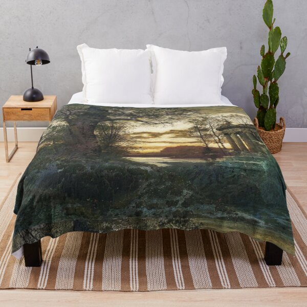 Aperçu de l'œuvre Ruins in the lake vintage painting  créée et vendue par Vintage Designs +.