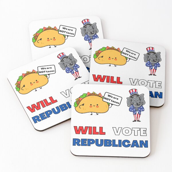 Item preview, We are not tacos will vote republican Cute taco holding poster designed and sold by Brandonjj.