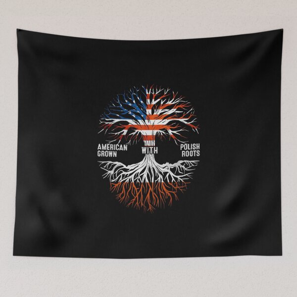 Item preview, American Grown With Polish Roots Tree Poland Flag designed and sold by MoHaCo.