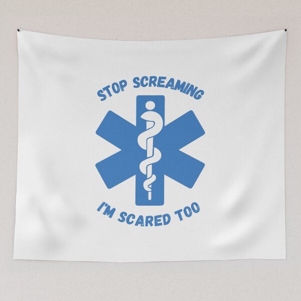 Item preview, Stop Screaming I'm Scared Too! Blue Version designed and sold by med-artist.