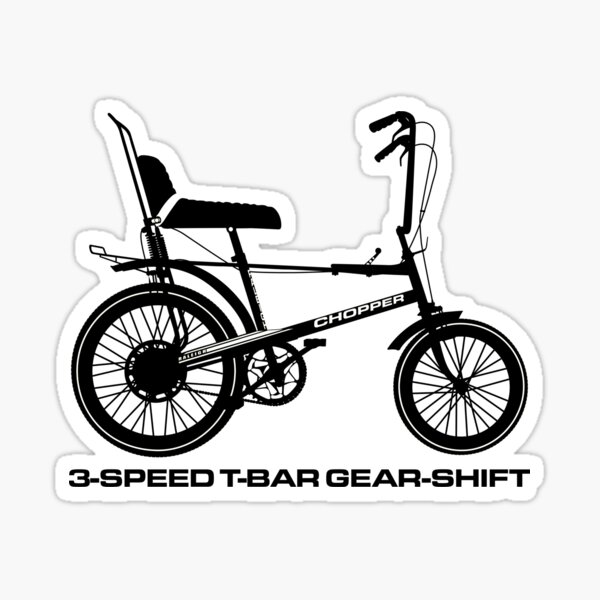 Raleigh Chopper 3-Speed T-Bar Gear-Shift retro 1970s Sticker