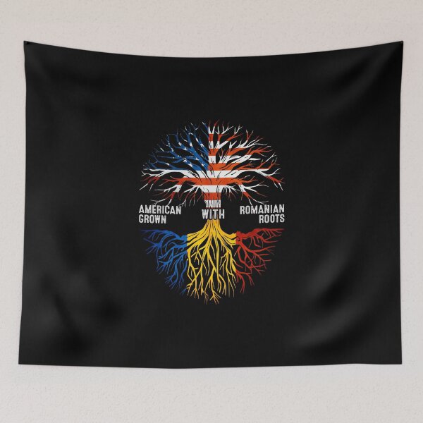Item preview, American Grown With Romanian Roots Tree Romania Flag designed and sold by MoHaCo.