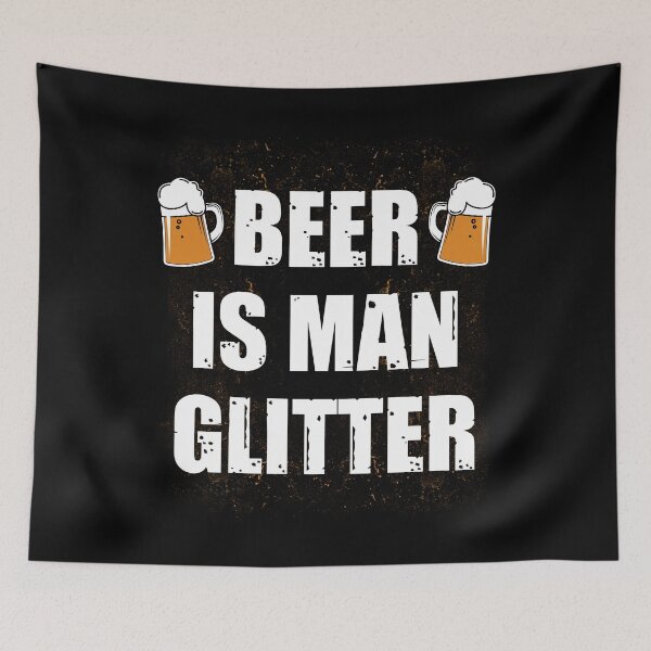 Item preview, BEER IS MAN GLITTER designed and sold by antipatic.