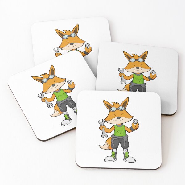 Item preview, Fox as Mechanic with Wrench & Nut designed and sold by Snabdesign84.