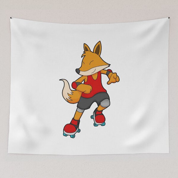 Item preview, Fox as Skater with Roller skates designed and sold by Snabdesign84.