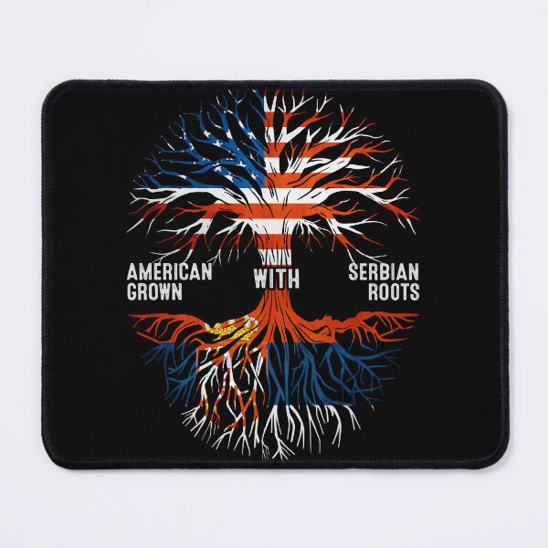 Item preview, American Grown With Serbian Roots Tree Serbia Flag designed and sold by MoHaCo.