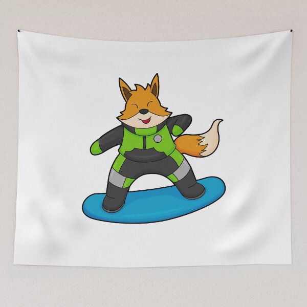 Item preview, Fox as Snowboarder with Snowboard designed and sold by Snabdesign84.