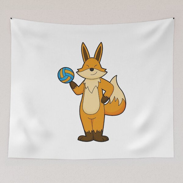 Item preview, Fox as Volleyball player with Volleyball designed and sold by Snabdesign84.